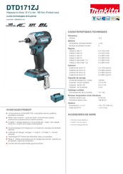 20 - Electroportatifs - Perçeuses, visseuses - Visseuse à chocs 18V 180 NM DTD171ZJ
