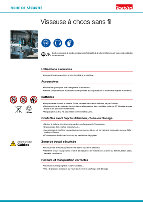 20 - Electroportatifs - Perçeuses, visseuses - Visseuse à chocs 18V 180 NM DTD171ZJ