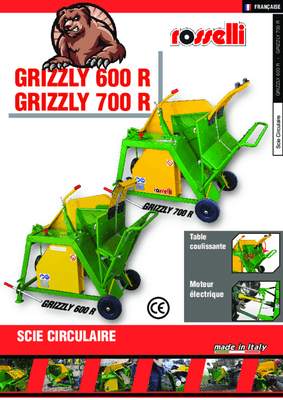 20 - Electroportatifs - Scies - Scie circulaire à chevet GRIZZLY 600 mm