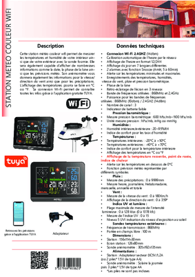 41 - Motoculture, Outillage Ferme et Jardin  - Outillage jardin et ferme - Station météo PRO WIFI