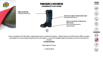 24 - Equipement et protection individuelle - Bottes - Bottes PARCOUR 2 NEOMESH