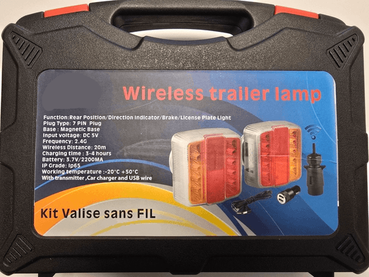 18 - Eclairage Signalisation 12V - Feux agricole, Rampe élcairage - Kit d’éclairage LED sans fil aimanté