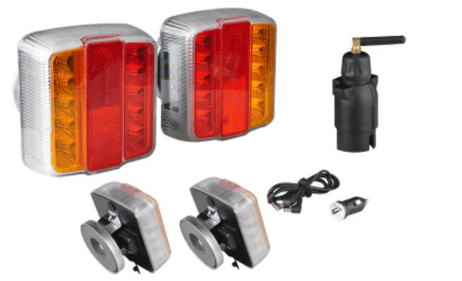 18 - Eclairage Signalisation 12V - Feux agricole, Rampe élcairage - Kit d’éclairage LED sans fil aimanté