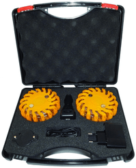 18 - Eclairage Signalisation 12V - Gyrophare - Malette de 2 balises magnétiques