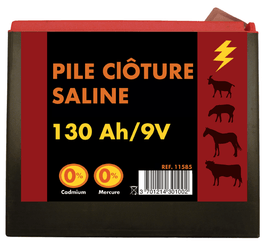 11 - Clôture, Patura - Batteries et piles - Pile saline 9 V 130 Ah