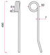 45 - Pièces d'usure et travail du sol - Divers - Dent de herse étrille adaptable 7 mm