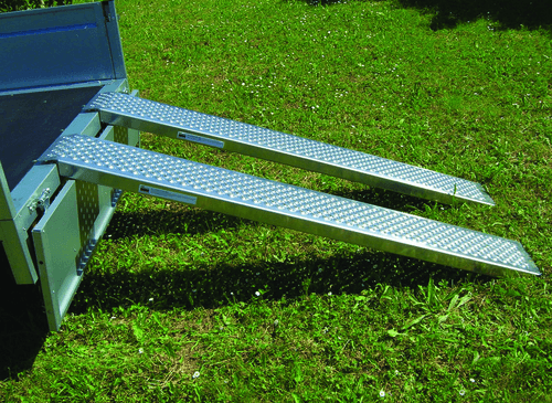 02 - Accessoires attelage et remorque - Accessoires remorque routière - Rampes aluminium droites 250x26 cm