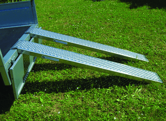 02 - Accessoires attelage et remorque - Accessoires remorque routière - Rampes aluminium droites 250x26 cm
