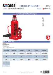 23 - Equipement atelier - Divers - Cric hydraulique 12 T