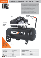 42 - Nettoyeur Haute Pression, Aspirateur, compresseurs, outils pneumatique - Compresseurs - Compresseur d'air monophasé 100 L