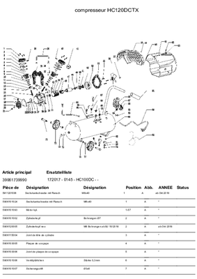42 - Nettoyeur Haute Pression, Aspirateur, compresseurs, outils pneumatique - Compresseurs - Compresseur d'air monophasé 100 L