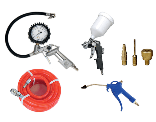 42 - Nettoyeur Haute Pression, Aspirateur, compresseurs, outils pneumatique - Compresseurs - Kit 7 accessoires d'air