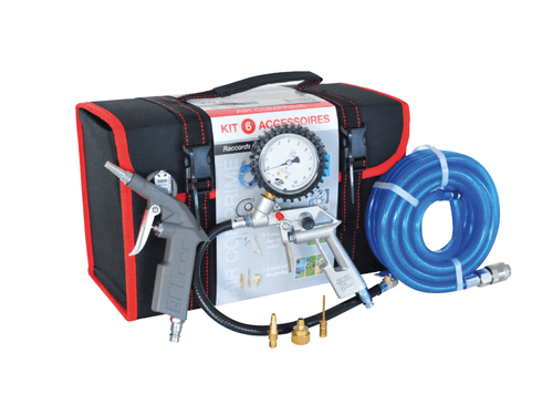 42 - Nettoyeur Haute Pression, Aspirateur, compresseurs, outils pneumatique - Compresseurs - Kit 6 accessoires d'air