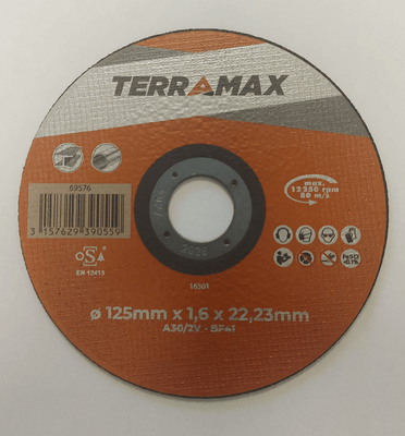 22 - Matière consommables atelier, Hygiène - Ponçage, tronçonnage - Disque à tronçonner acier/inox 125x1,6x22,23 mm