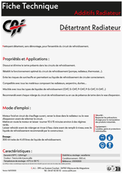 22 - Matière consommables atelier, Hygiène - Hygiène - Détartrant radiateur 300 ml