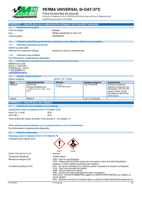52 - Produits froids - Liquide de refroidissement - Liquide de refroidissement SI OAT - 37°C 5 L