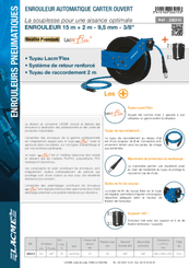 42 - Nettoyeur Haute Pression, Aspirateur, compresseurs, outils pneumatique - Compresseurs - Enrouleur tuyau d'air 15 m