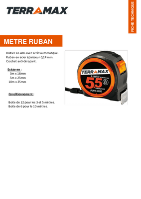 23 - Equipement atelier - Divers - Mètre ruban 3 m