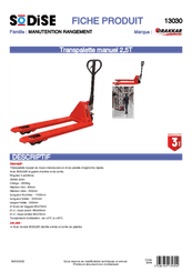 23 - Equipement atelier - Divers - Transpalette manuel 2,5T