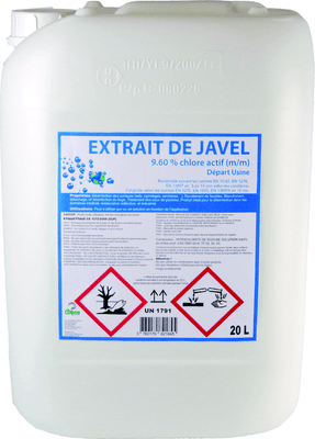 22 - Matière consommables atelier, Hygiène - Hygiène - Extrait de javel 9,6%