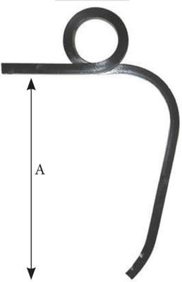 45 - Pièces d'usure et travail du sol - Divers - Dent carrée double spire 25 x 25 gauche adaptable