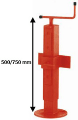 02 - Accessoires attelage et remorque - Accessoires remorque agricole - Béquille manuelle fixation réglable