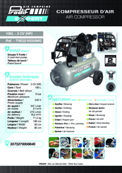 42 - Nettoyeur Haute Pression, Aspirateur, compresseurs, outils pneumatique - Compresseurs - Compresseur monophasé 100 L 9 Bar 3 CV