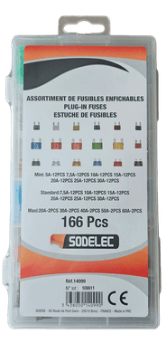 18 - Eclairage Signalisation 12V - Eclairage signalisation - Fusibles enfichables mini, standard et maxi 166 pièces