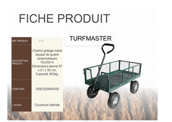 41 - Motoculture, Outillage Ferme et Jardin  - Outillage jardin et ferme - Chariot grillagé en métal