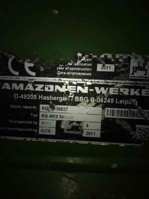 Herse rotative Amazone KG 4000 Special