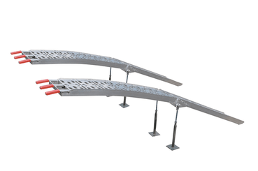 02 - Accessoires attelage et remorque - Accessoires remorque routière - Rampes aluminium courbées 228 cm