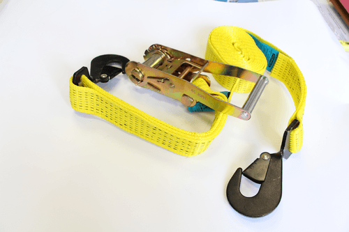 53 - Quincaillerie - Accessoires portails - Sangle à cliquet avec mousqueton vertical 5 T 4 m