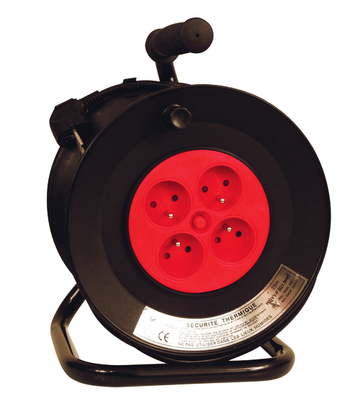 19 - Electricité 220V - Prises, rallonges - Enrouleur électrique mécanique 3 x 1,5 mm² 25 m