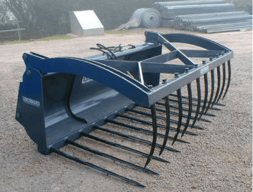 Manutention - Outils de manutention - Fourche pour chargeur avec et sans grappin.