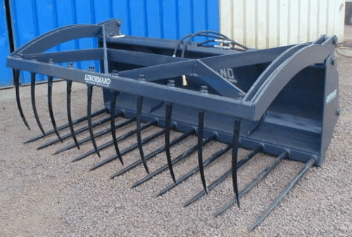 Manutention - Outils de manutention - Fourche pour chargeur avec et sans grappin.