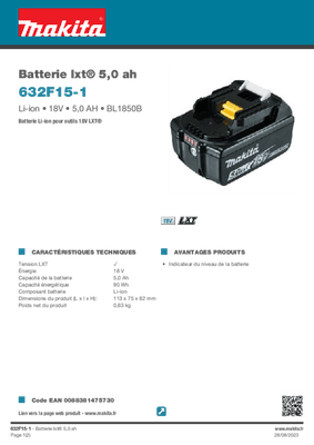 41 - Motoculture, Outillage Ferme et Jardin  - Outillage jardin et ferme - Kit meuleuse avec batterie et chargeur