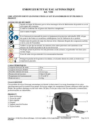 42 - Nettoyeur Haute Pression, Aspirateur, compresseurs, outils pneumatique - Nettoyeur - Enrouleur de tuyau d'arrosage