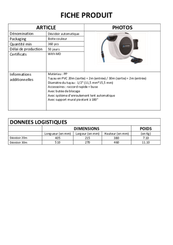 42 - Nettoyeur Haute Pression, Aspirateur, compresseurs, outils pneumatique - Nettoyeur - Enrouleur de tuyau d'arrosage
