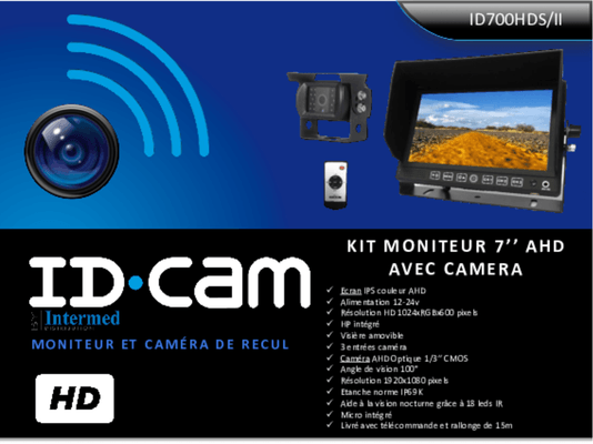 48 - Pièces Tracteur, Equipement Véhicule - Pièces techniques - Caméra de recul et écran simple 7'' HD