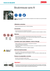 Electroportatifs - Boulonneuses - Boulonneuse à chocs