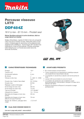 20 - Electroportatifs - Perçeuses, visseuses - Perceuse visseuse LXT