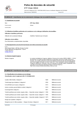 09 - Carburant et transfert - Additifs - ETF CLEAN entretien diesel