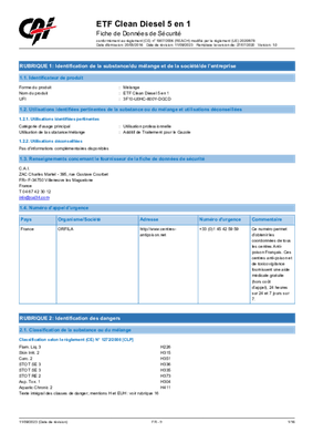 09 - Carburant et transfert - Additifs - ETF CLEAN entretien diesel