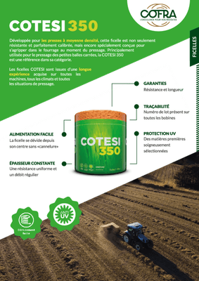 25 - Fenaison - Consommables récolte - Ficelle COTESI 350 bleu 5 KG