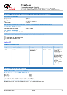 22 - Matière consommables atelier, Hygiène - Hygiène - Anti-calcaire 1 L