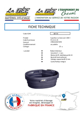 01 - Abreuvement - Abreuvoirs et accessoires - Bac SUPERBAC 1000 L