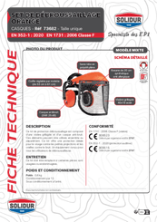 24 - Equipement et protection individuelle - Sécurité - Casque visière protection auditive