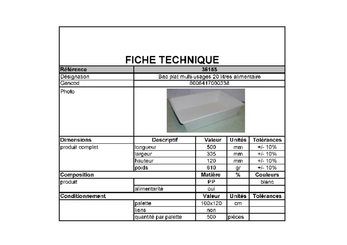 41 - Motoculture, Outillage Ferme et Jardin  - Outillage jardin et ferme - Bac alimentaire 20L