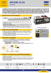 05 - Batterie et accessoires - Chargeurs - Chargeur électronique BATIUM 6-12-24 V