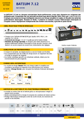 05 - Batterie et accessoires - Chargeurs - Chargeur électronique BATIUM 7-12